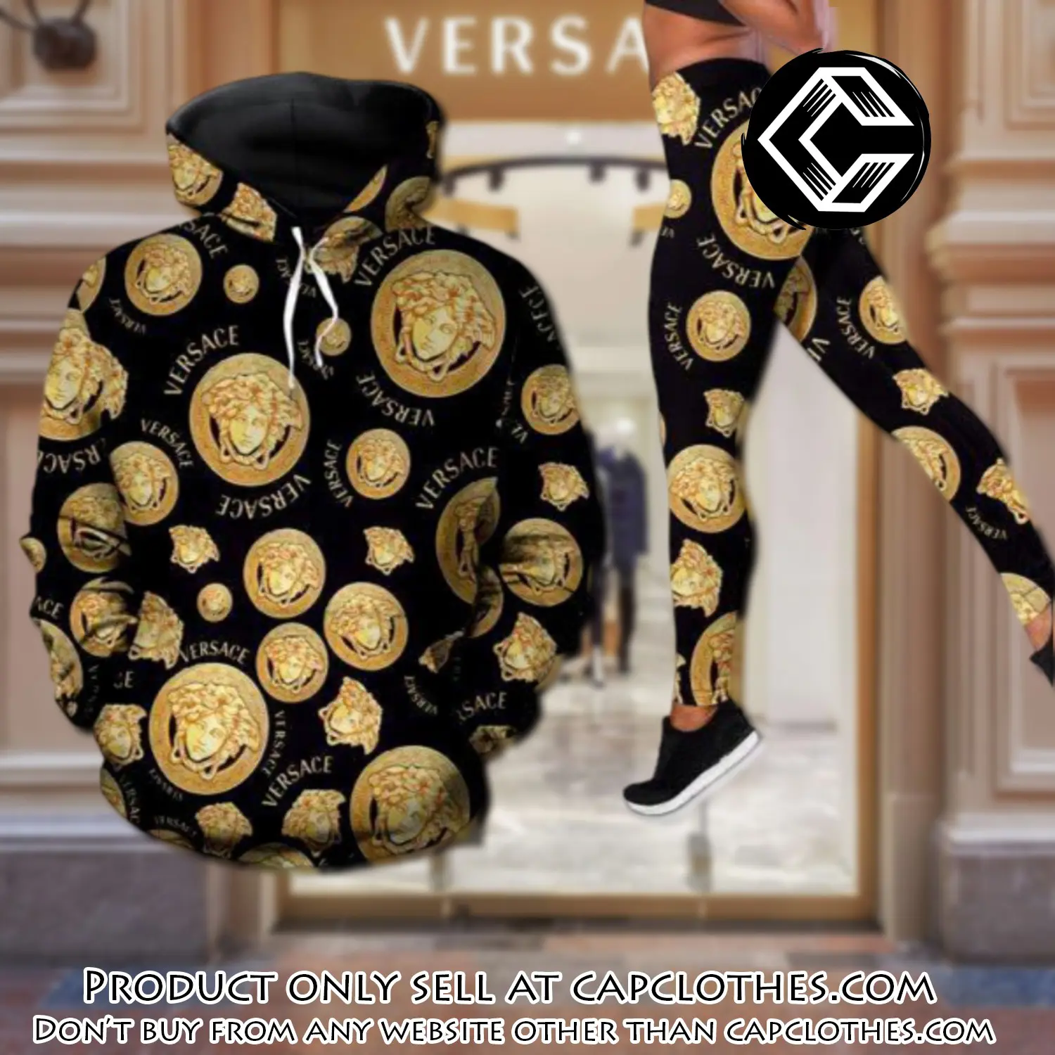 Gianni versace hoodie legging set luxury for women cc5136757